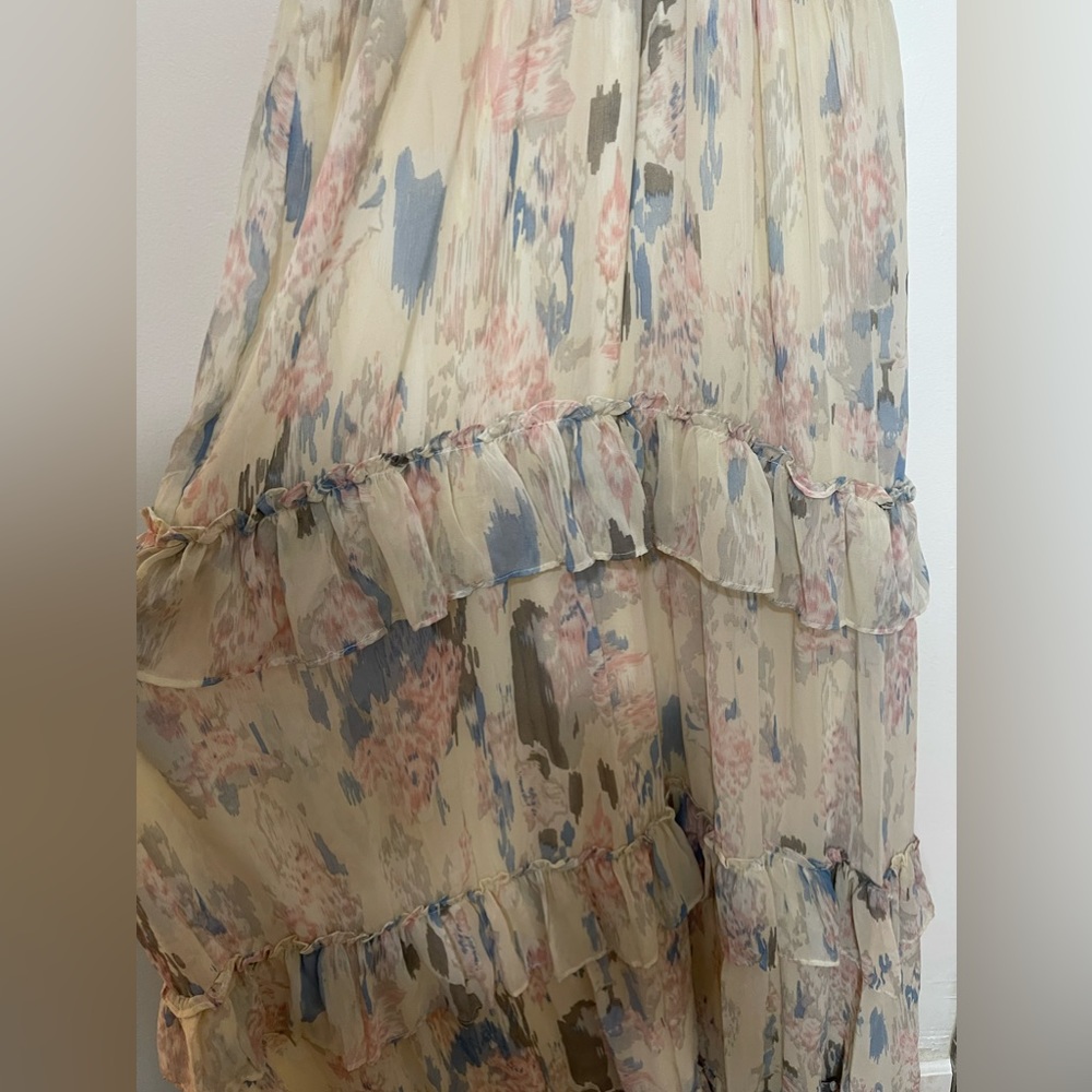 Fore Collection Daydreaming Floral Ruffle Maxi Dress Large - Picture 6 of 16